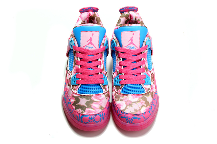 Limited Womens Nike Jordan 4 Pinkp Rose Shoes - Click Image to Close