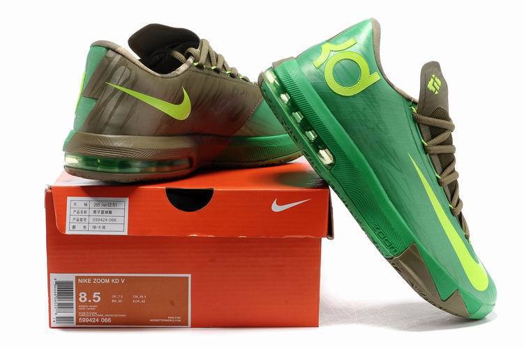 Nike Kevin Durant 6 Low Green Brown Basketball - Click Image to Close