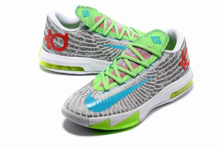 Nike Kevin Durant 6 Low White Grey Green Basketball