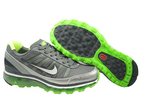 Men Air Max 2009 2 Grey Siver Green Shoes - Click Image to Close