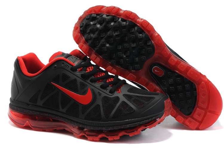 Men Air Max 2011 Black Red Shoes - Click Image to Close