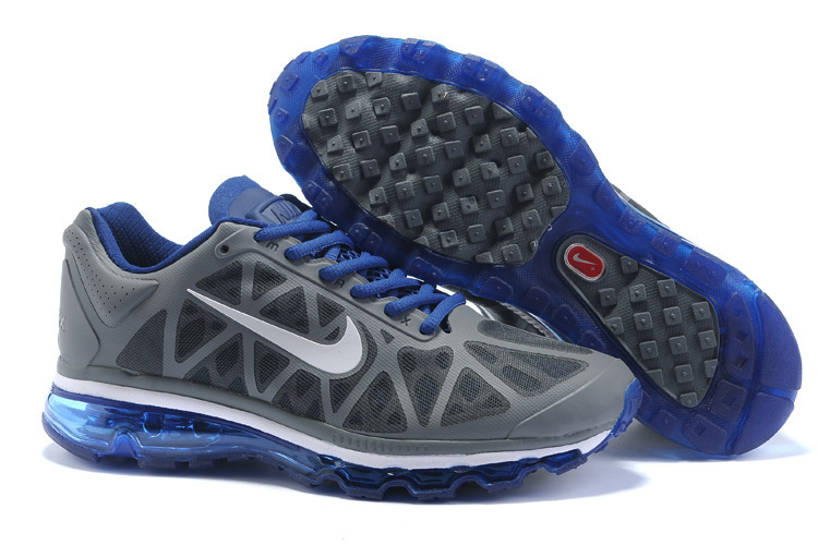 Men Air Max 2011 Grey Blue White Shoes - Click Image to Close