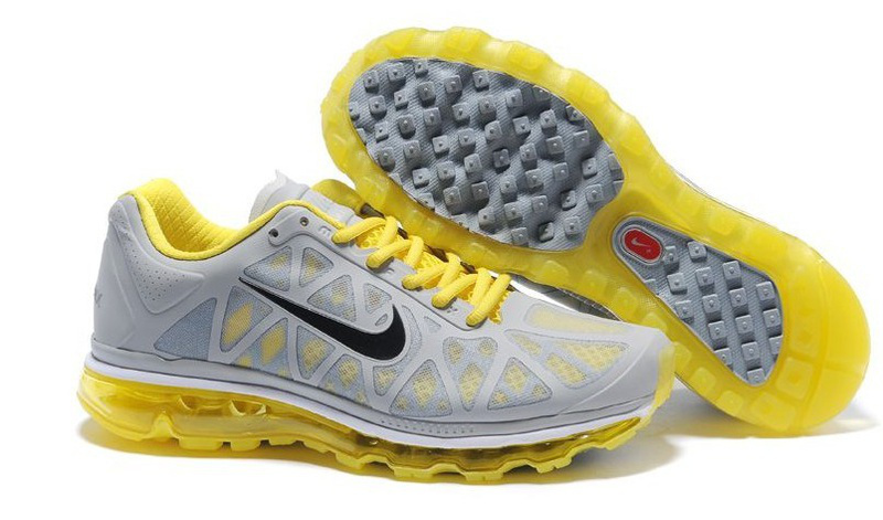 Men Air Max 2011 Grey Light Yellow Shoes - Click Image to Close