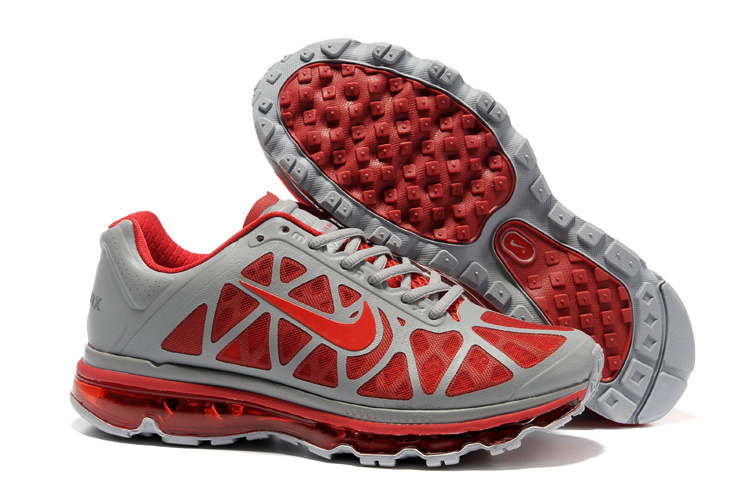 Men Air Max 2011 Grey Red Shoes - Click Image to Close