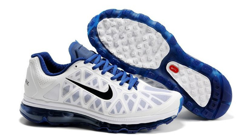 Men Air Max 2011 White Blue Black Shoes