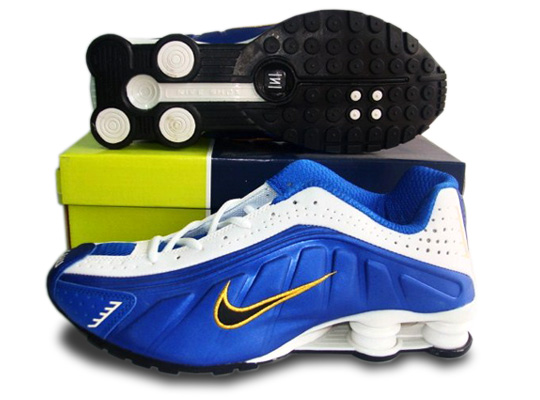 Mens Nike Shox R4 Shoes Blue White