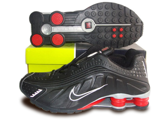 Mens Nike Shox R4 Shoes Black Red
