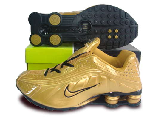 Mens Nike Shox R4 Shoes Yellow White