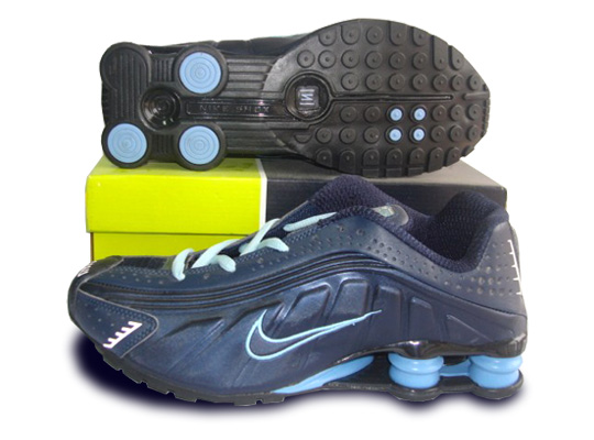 Mens Nike Shox R4 Shoes Dark Blue - Click Image to Close