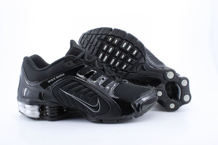 Men Nike Shox R5 All Black - Click Image to Close