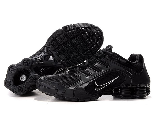 Men Nike Shox R5 Dark Black - Click Image to Close