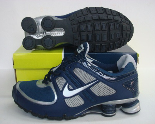 Men Nike Shox Turbo Shoes Blue Silver - Click Image to Close