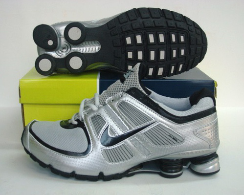 Men Nike Shox Turbo Shoes Silver Grey Black