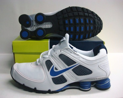 Men Nike Shox Turbo Shoes White Blue