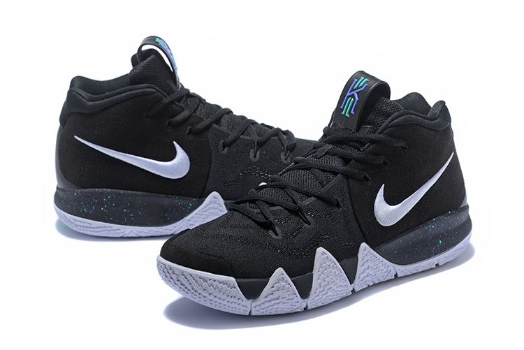 Mens Nike Kyrie 4 Black White - Click Image to Close