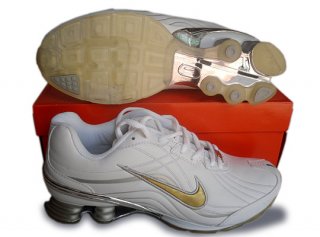 Mens Nike Shox R5 New Galvanoplastics Gold White - Click Image to Close
