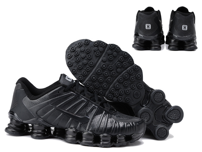 Mens Nike Shox TL3 All Black Running Shoes
