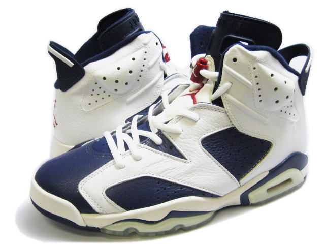 Midnight Nike Air Jordan 6 Retro Olympic White Blue Shoes