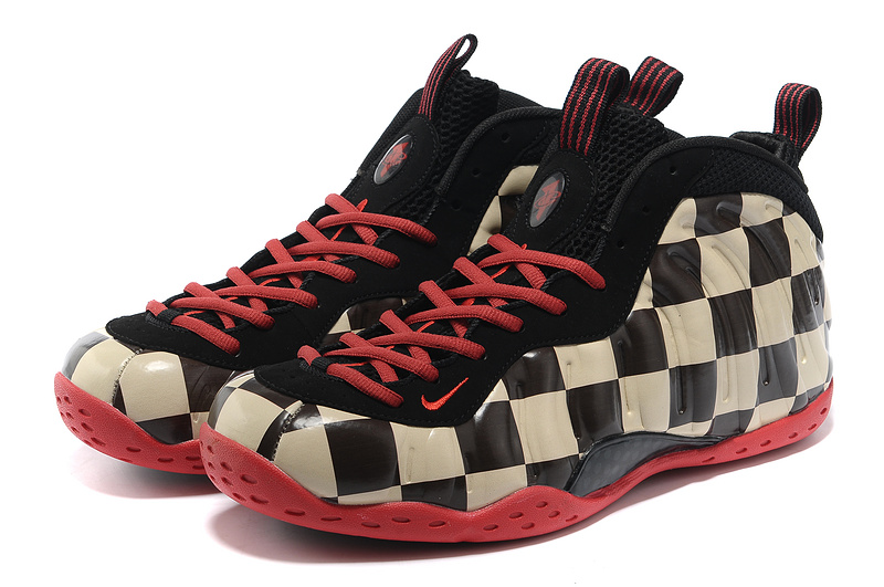 Air Foamposite One Shooting Stars Black Coffe Red Shoes - Click Image to Close