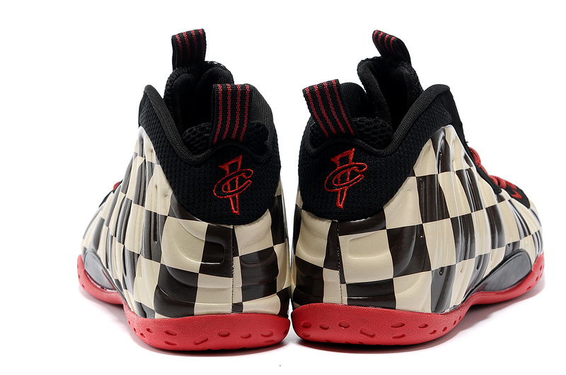 Air Foamposite One Shooting Stars Black Coffe Red Shoes - Click Image to Close