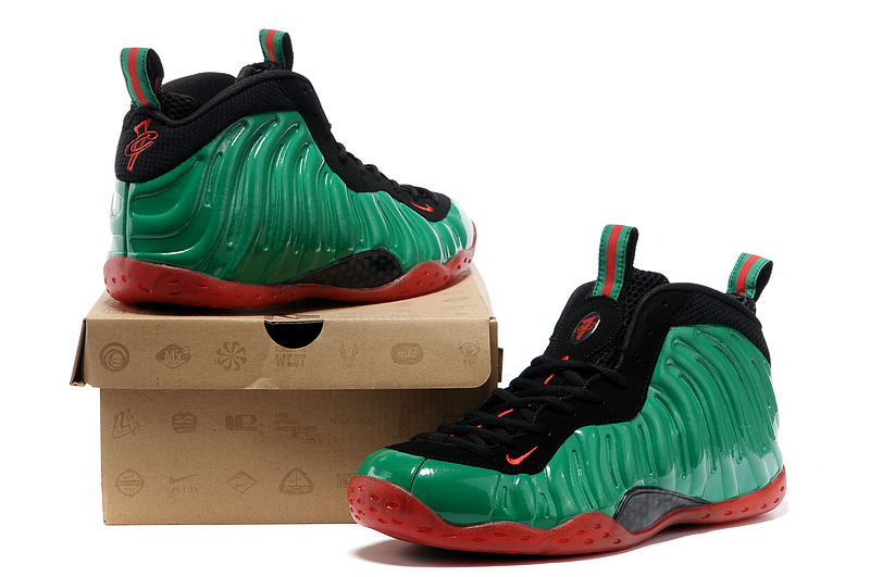 Air Foamposite One Shooting Stars Black Green Red Shoes