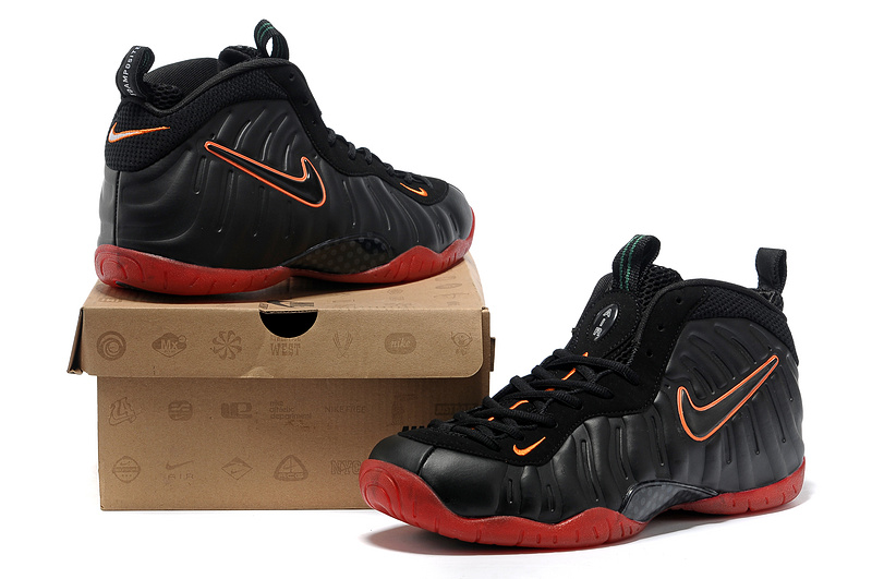 Air Foamposite One Shooting Stars Black Red Shoes - Click Image to Close