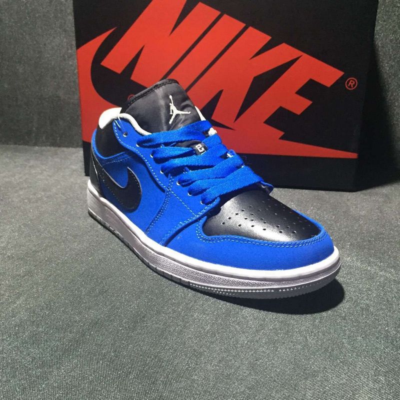 New Air Jordan 1 Low Black Blue Shoes - Click Image to Close