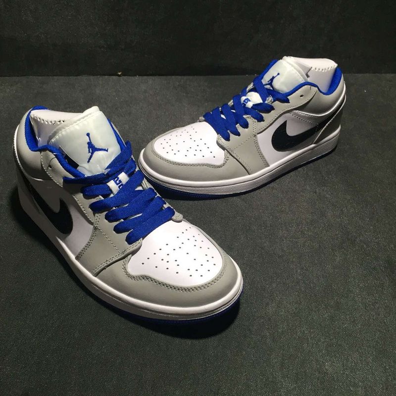 New Air Jordan 1 Low White Royal Blue Shoes - Click Image to Close