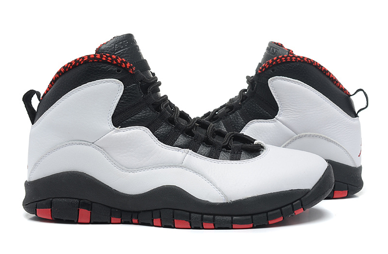 New Air Jordan 10 Retro Grey Black Red Shoes