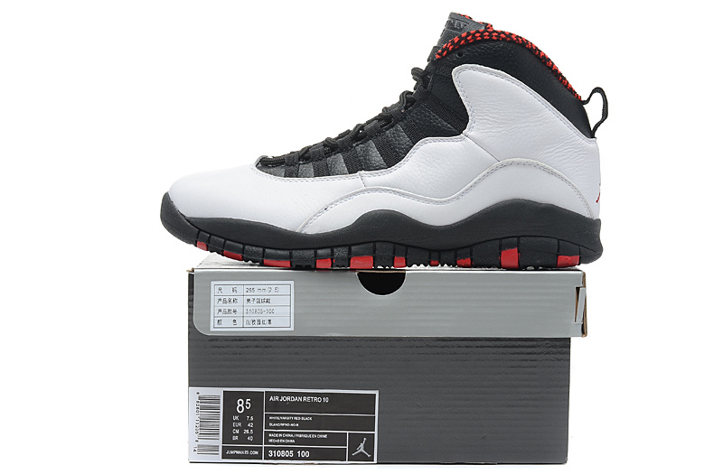 New Air Jordan 10 Retro Grey Black Red Shoes