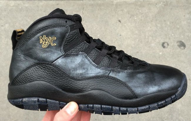 New Air Jordan 10 Retro NYC All Black Shoes - Click Image to Close