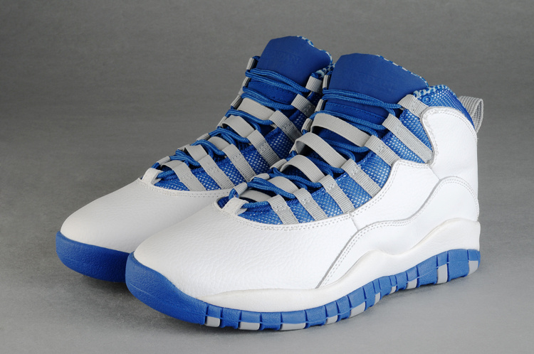 New Air Jordan 10 Retro White Blue Shoes