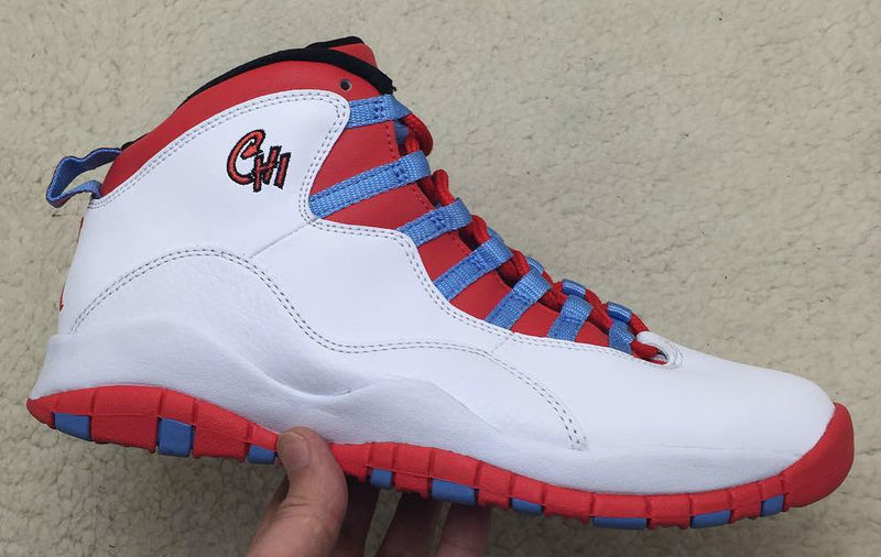 New Air Jordan 10 Retro White Red Blue Shoes