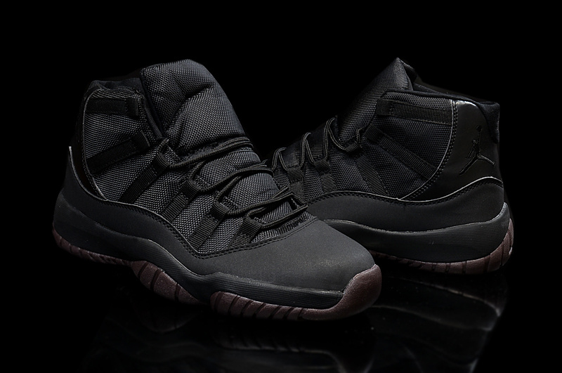 Nike 2015 Air Jordan 11 High All Black Coffe Shoes