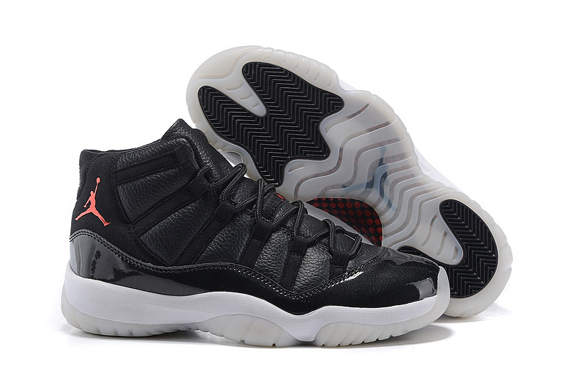 Nike 2015 Air Jordan 11 High Black White Shoes - Click Image to Close