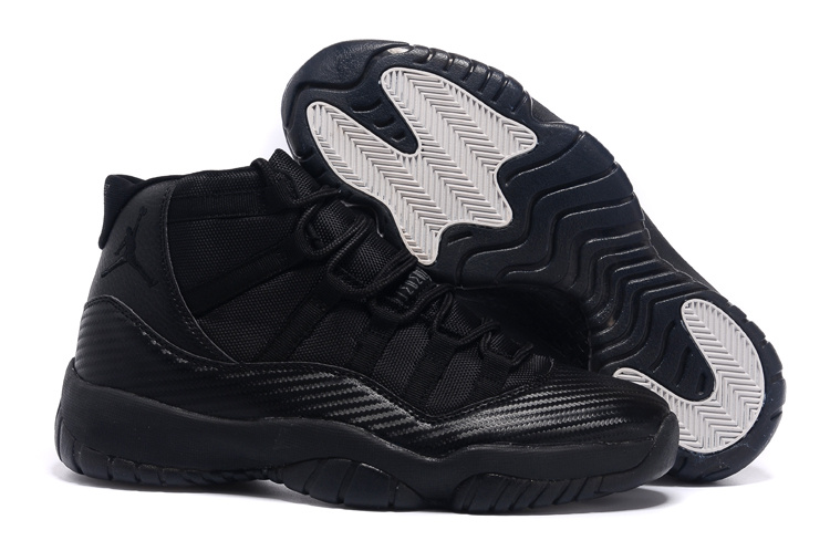 Nike 2015 Air Jordan 11 Retro All Black Footwear - Click Image to Close