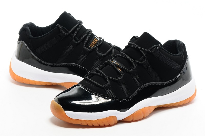New Nike Air Jordan 11 Black White Orange