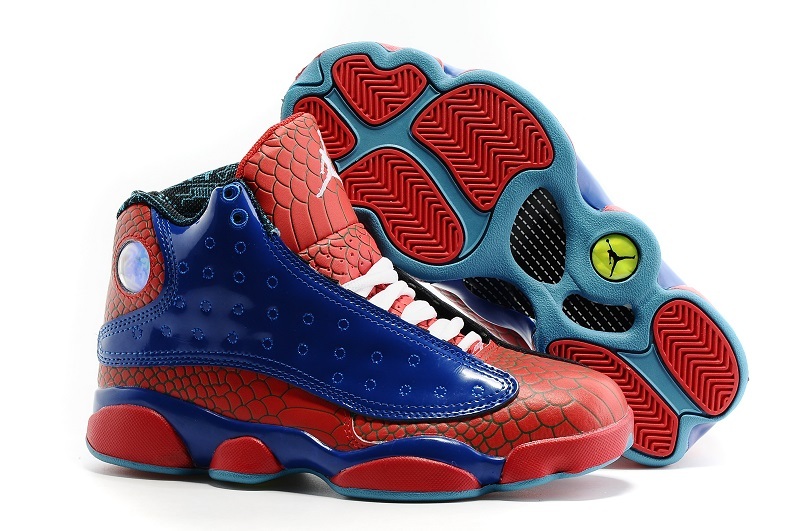 New Nike Nike Air Jordan 13 GS Spiderman Shoes - Click Image to Close