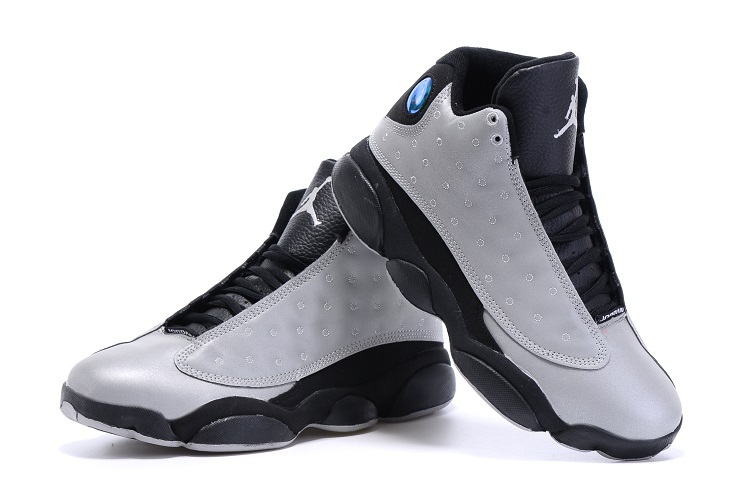 2015 Nike Air Jordan 13 Retro Grey Black Shoes