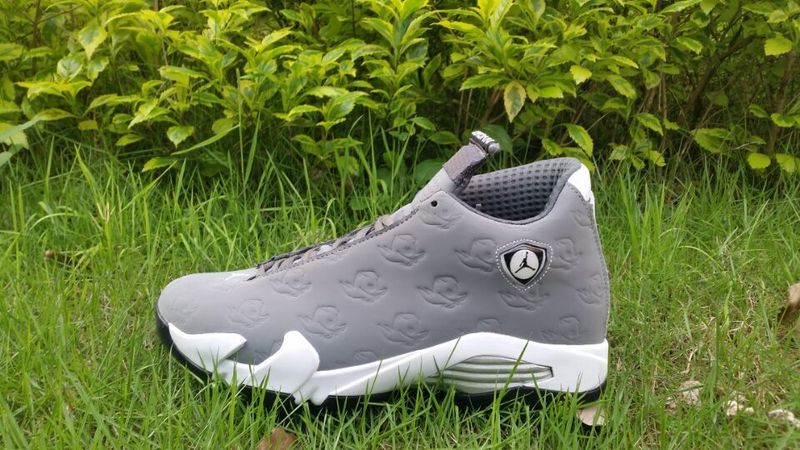 2016 Nike Air Jordan 14 Oregon Grey White - Click Image to Close