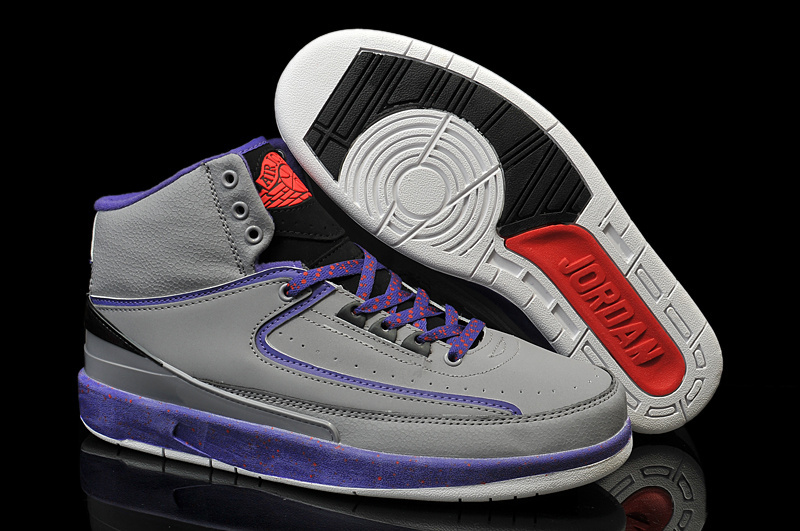 2016 Nike Air Jordan 2 Retro Grey Purple Red