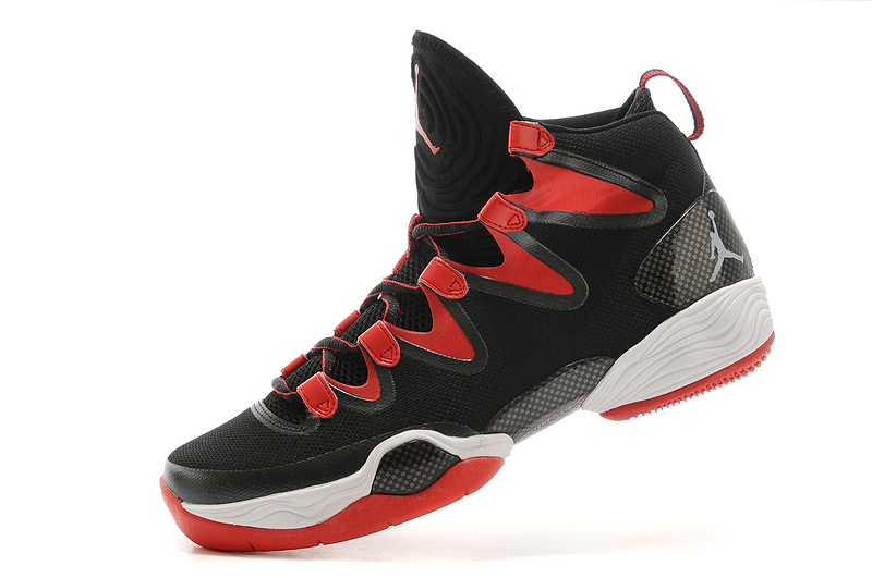 Nike 2015 Air Jordan 28 Black Red White Shoes