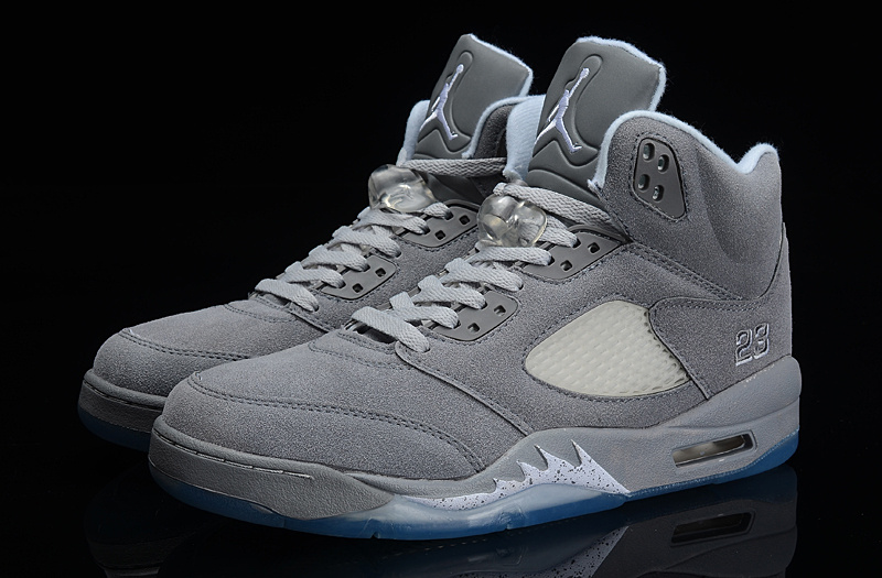 New Nike Air Jordan 5 Retro Suede All Grey Shoes - Click Image to Close