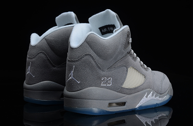 New Nike Air Jordan 5 Retro Suede All Grey Shoes - Click Image to Close