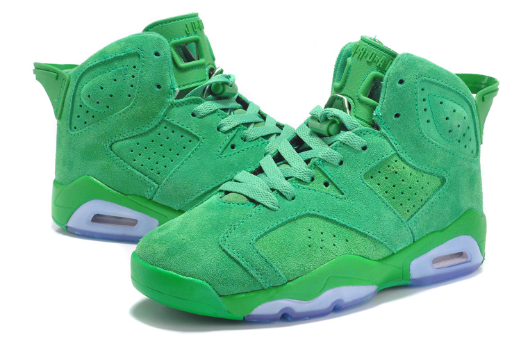 Nike Jordan 6 Suede Green Shoes - Click Image to Close