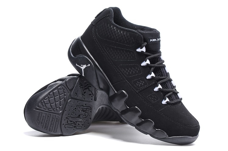 2016 Nike Air Jordan 9 Low All Black Shoes - Click Image to Close