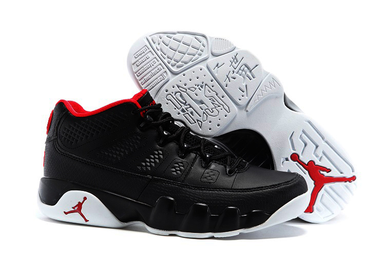 Nike Jordan 9 Low Black Red White Shoes - Click Image to Close