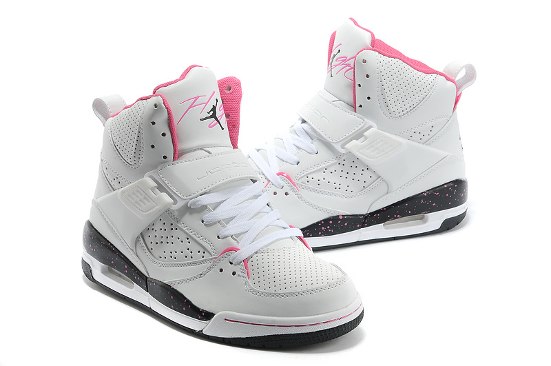 Air Jordan Flight 4.5 White Pink Black For Women - Click Image to Close