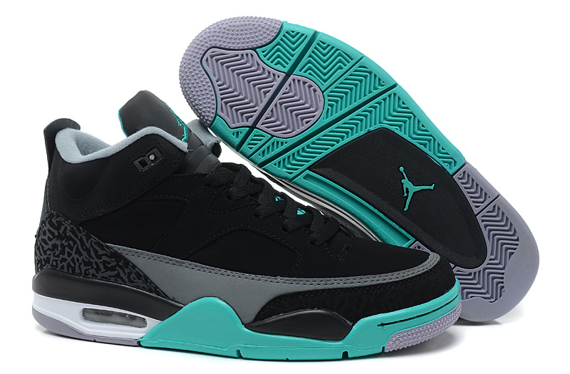 Nike Air Jordan Spizike Black Grey Green Shoes - Click Image to Close