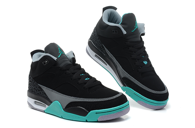 Nike Air Jordan Spizike Black Grey Green Shoes - Click Image to Close
